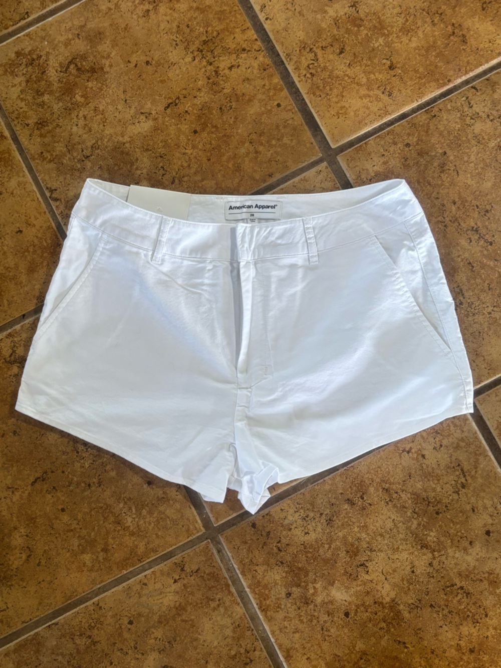 American Apparel White High-Waist Women's Shorts